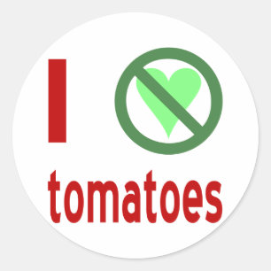 Ik Haat Tomaten Geen Liefde Ronde Sticker