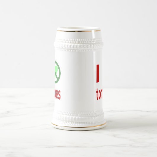 Ik haat tomaten Ik hou niet van tomaten Bierpul (Center)