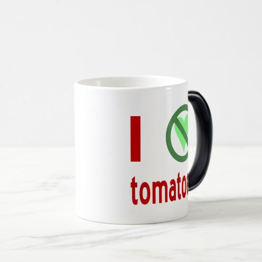 Ik haat tomaten magische mok (Voorkant rechts)