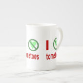 Ik haat tomaten porselein kop (Voorkant rechts)