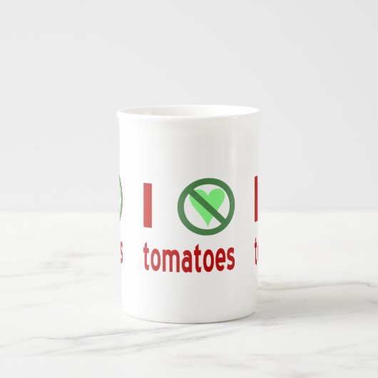 Ik haat tomaten porselein kop (Voorkant)