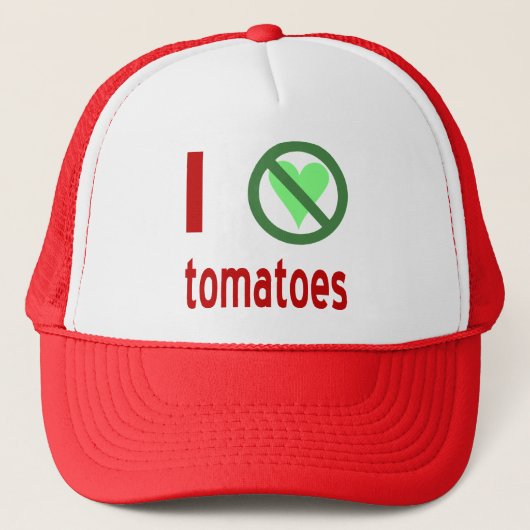 Ik haat tomaten trucker pet (Voorkant)