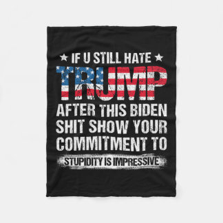 Ik haat Trump nog steeds na deze Biden American vl Fleece Deken