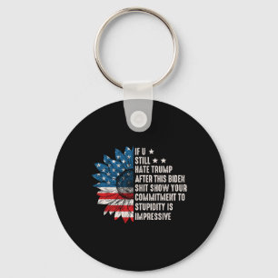 Ik haat Trump nog steeds na deze Biden Sunflower v Sleutelhanger