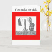 Ik haat u, maakt u me ziek kaart (Gele Bloem)