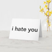 ik haat u wenskaart kaart (Gele Bloem)