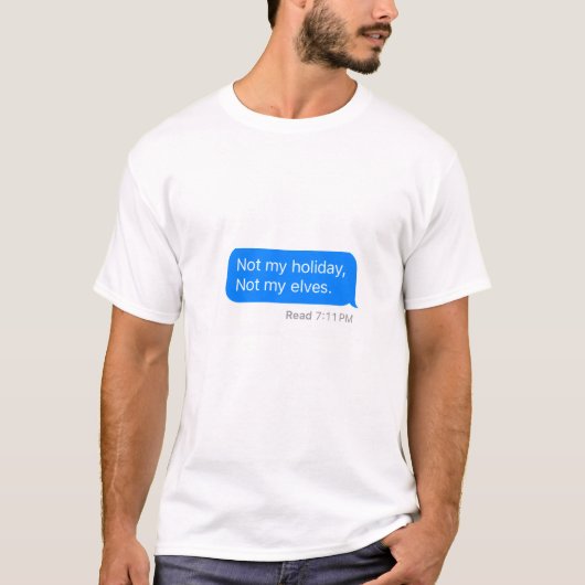 Ik haat vakanties t-shirt (Voorkant)