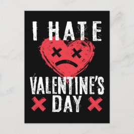 Ik haat Valentijnsdag anti-Valentijnsdag Briefkaart