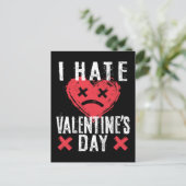 Ik haat Valentijnsdag anti-Valentijnsdag Briefkaart (Staand voorkant)