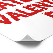 ik haat Valentijnsdag emo punk meisje Poster (Hoek)