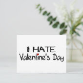 Ik haat Valentijnsdag Feestdagenkaart (Staand voorkant)