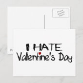 Ik haat Valentijnsdag Feestdagenkaart (Voorkant / Achterkant)