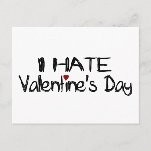 Ik haat Valentijnsdag Feestdagenkaart (Voorkant)