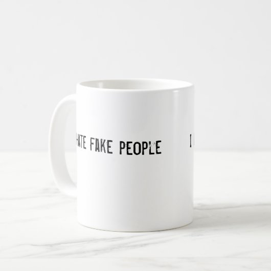 Ik haat valse mensen koffiemok (Voorkant links)