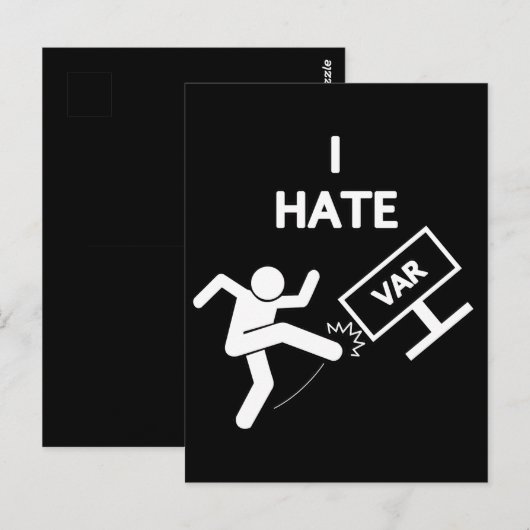 Ik haat VAR Briefkaart (Voorkant / Achterkant)