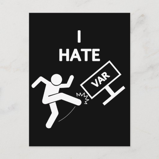 Ik haat VAR Briefkaart (Voorkant)