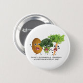Ik haat veggies :) ronde button 5,7 cm (Voorkant /achterkant)