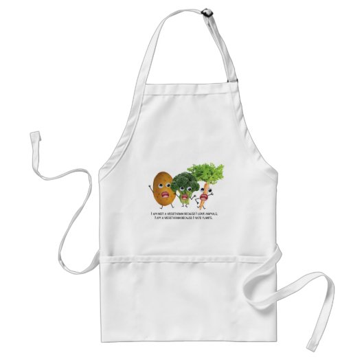 Ik haat veggies :) standaard schort (Voorkant)