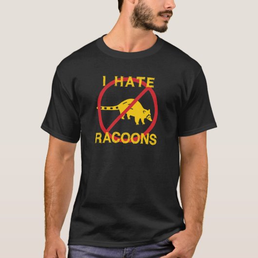 Ik haat wasberen t-shirt (Voorkant)