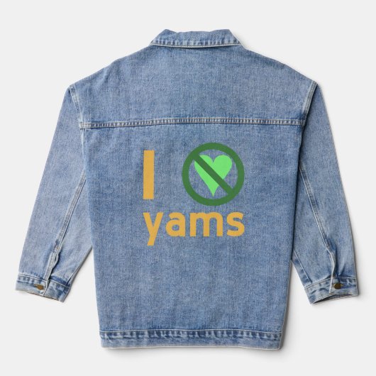 Ik haat yams geen liefde denim jacket (Achterkant)