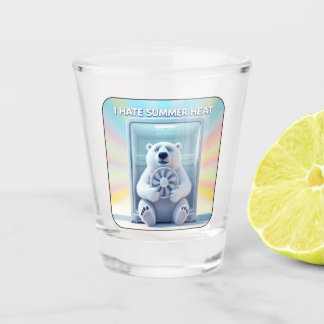 Ik haat zomerse hitte - Knuffelende ijsbeer in de Shot Glas