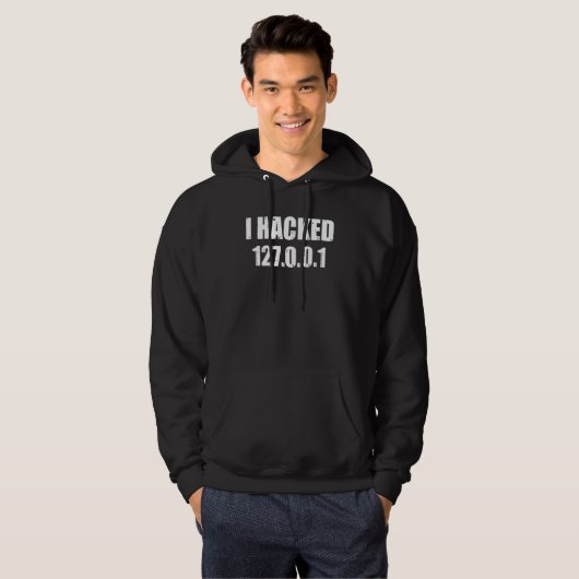 Ik Hackte 127 0 0 1 Programmeur Coder Geek Compute Hoodie (Voorkant volledig)