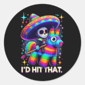 Ik had dat grappige Mexicaanse feestje Pinatas de Ronde Sticker (Voorkant)