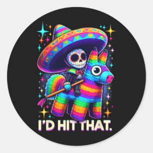 Ik had dat grappige Mexicaanse feestje Pinatas de  Ronde Sticker