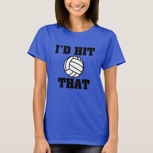Ik had dat grappige volleybalvrouwenshirt geraakt t-shirt (Voorkant)