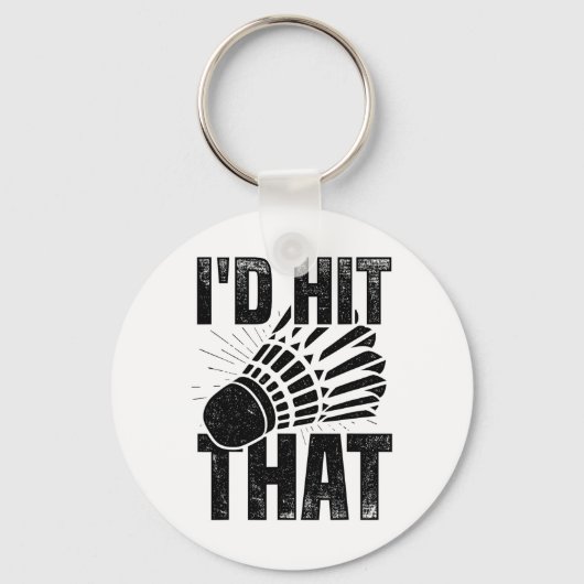 Ik had die Badminton Shuttle Badminton Player SP g Sleutelhanger (Voorkant)