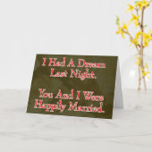 Ik had een droom. We waren getrouwd met Wenskaart. Kaart (Gele Bloem)