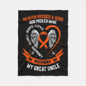 Ik had een held nodig die mijn grote oom leukemie  fleece deken (Voorkant)