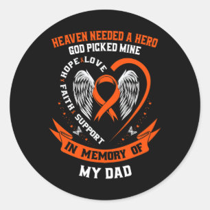 Ik had een held nodig die mijn vader op leukemie o ronde sticker