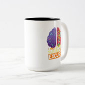 Ik had een hersenoperatie, wat is je excuus? tweekleurige koffiemok (Voorkant rechts)