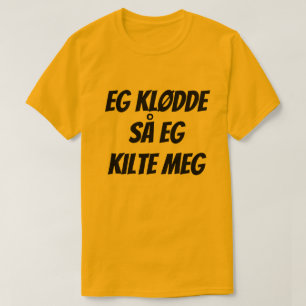 Ik had een jeuk dus kietel ik mezelf in het Noors T-shirt
