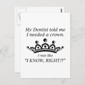 Ik had een kroon nodig briefkaart (Voorkant / Achterkant)