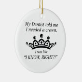 Ik had een kroon nodig keramisch ornament (Rechts)