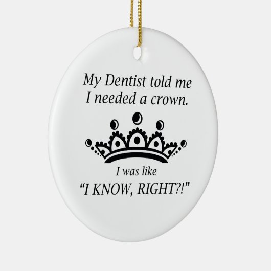 Ik had een kroon nodig keramisch ornament (Rechts)