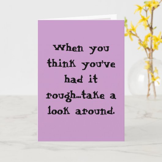 Ik had een slechte dag kaart (Gele Bloem)