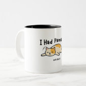 Ik had eens plannen Funny Lazy Cat mok (Voorkant links)