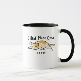 Ik had eens plannen Funny Lazy Cat mok