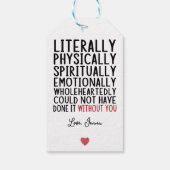 Ik had het letterlijk niet zonder jou kunnen doen cadeaulabel (Achterkant)