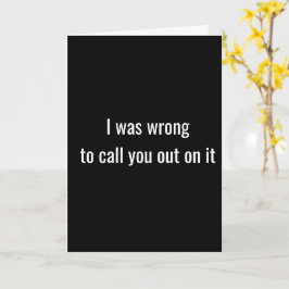 Ik had het mis, mijn slechte Kaart