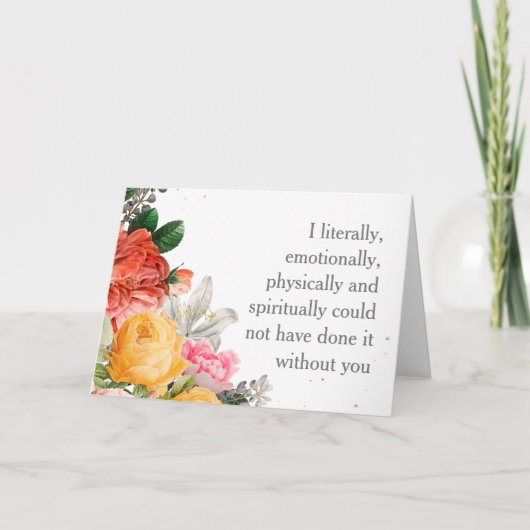 Ik had het niet kunnen doen zonder jou bedankkaart (Voorkant)