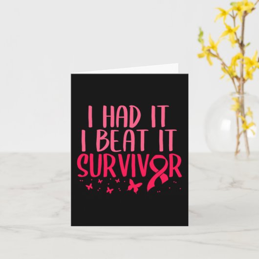 Ik had het overleefd in het besef van borstkanker kaart (Gele Bloem)