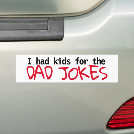"Ik had kinderen voor de pap Jokes" bumper sticker (Op auto)