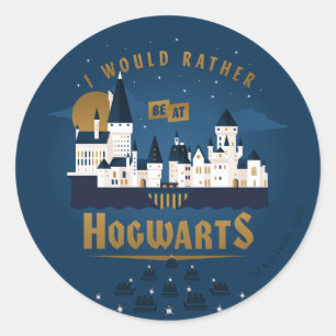 Ik Had Liever Bij HOGWARTS™ Abstracte Boottocht Ge Ronde Sticker