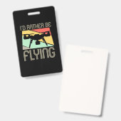 Ik Had Liever Een Drone Vliegend Badge (Voor- en achterkant)