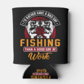 Ik had liever een slechte dag Gevist Blikjeskoeler (Achterkant)