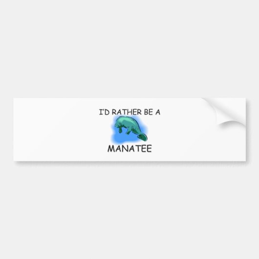 Ik Had Liever Een Zeekoe Geweest Bumpersticker (Voorkant)